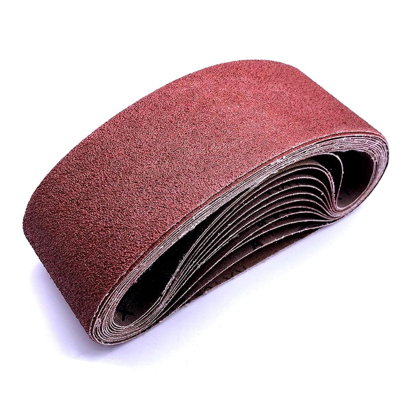 SHUTTLE GENIUS 3 x 18 Inch Sanding Belts, 40 Grit Aluminum Oxide Belt Sander Belt, 3x18 Belt Sander Paper for Woodworking,12 Pack(3x18in, 40 Grit) - Image 1